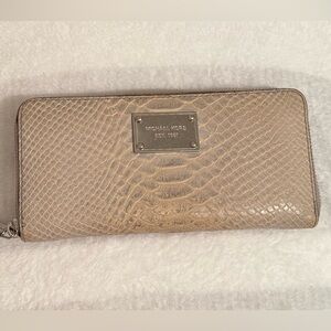 Michael Kors Metallic Snake Embossed Wallet